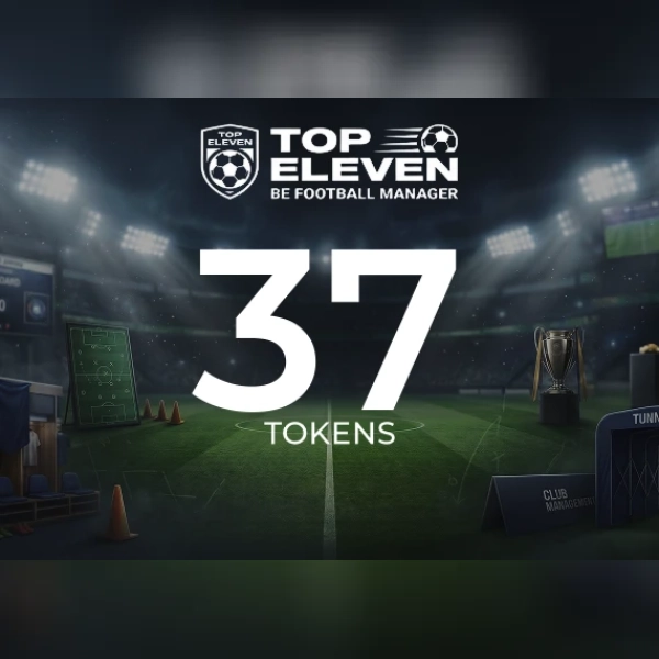 Top Eleven Be Football Manager - 37 Tokens Direct Top-Up - GLOBAL