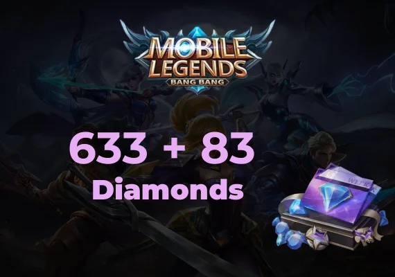Mobile Legends 633 Diamonds + 83 Bonus