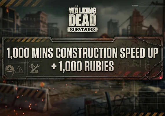 The Walking Dead: Survivors - 1000 mins Construction Speed Up + 1000 Rubies
