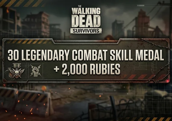 The Walking Dead: Survivors - 30 Legendary Combat Skill Medal + 2000 Rubies