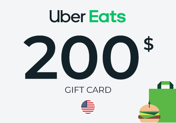 Uber Eats Gift Card 200 USD