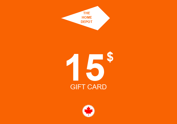 The Home Depot Gift Card 15 CAD
