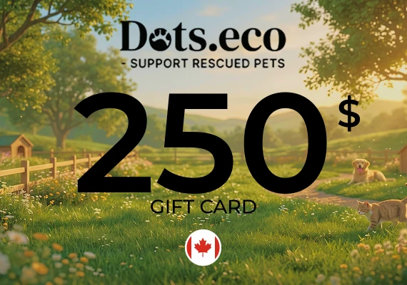 Dots.eco - Support Rescued Pets Gift Card 250 CAD