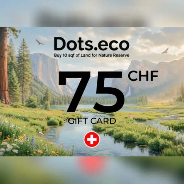 Dots.eco - Buy 10 sqf of Land for Nature Reserve Gift Card 75 CHF Key - SWITZERLAND
