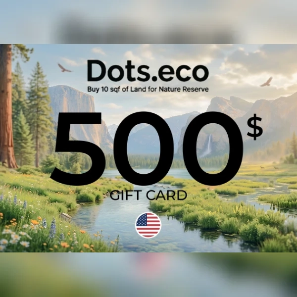 Dots.eco - Buy 10 sqf of Land for Nature reserve Gift Card 500 USD Key - UNITED STATES