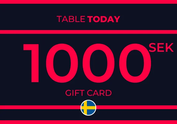 TableToday Gift Card 1000 SEK