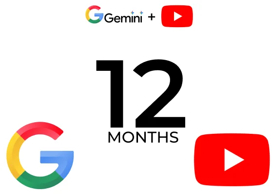 Youtube Premium + Gemini Advanced - 12 Months ACCOUNT  Youtube Premium + Gemini Advanced - 12 Months ACCOUNT