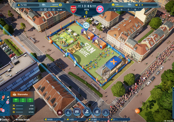 Select from a diverse lineup of licensed football clubs, including Arsenal FC, FC Bayern Munich, and CR Flamengo, to join your city's league. Select from a diverse lineup of licensed football clubs, including Arsenal FC, FC Bayern Munich, and CR Flamengo, to join your city's league.