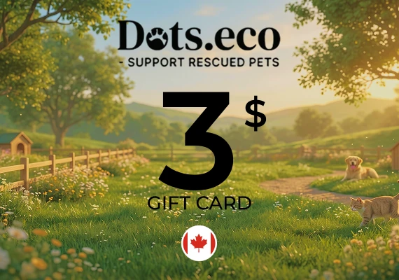 Dots.eco - Support Rescued Pets Gift Card 3 CAD