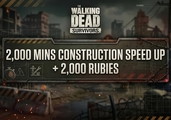 The Walking Dead: Survivors - 2000 mins Construction Speed Up + 2000 Rubies