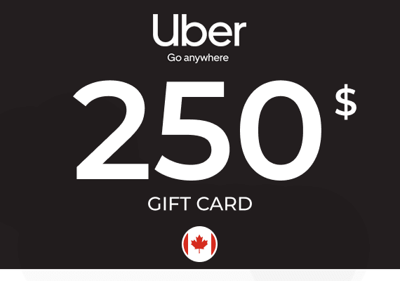 Uber Rides Gift Card 250 CAD