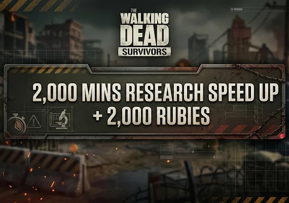 The Walking Dead: Survivors - 2,000 mins Research Speed Up + 1,000 Rubies 