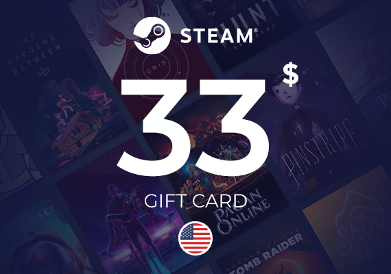 Steam Wallet Gift Card 33 USD Key - UNITED STATES