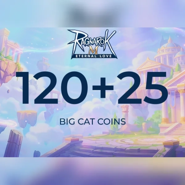 Ragnarok M Eternal Love - 120+25 Big Cat Coins Direct Top-Up - GLOBAL