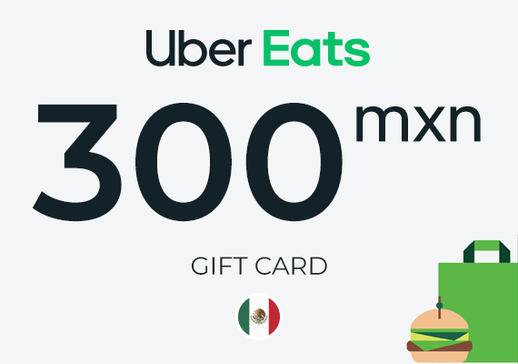 Uber Eats Gift Card 300 MXN Uber Eats Gift Card 300 MXN