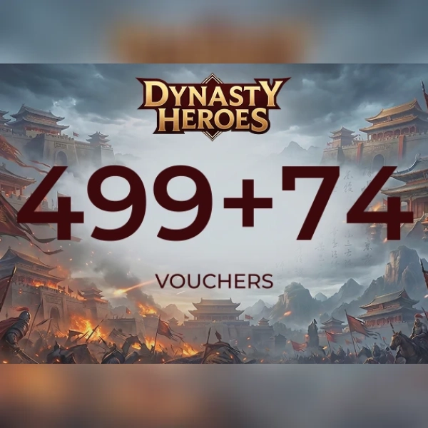 Dynasty Heros - 499 Voucher + 74 Voucher Direct Top-Up - GLOBAL