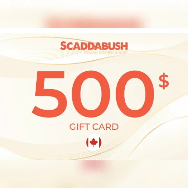 SCADDABUSH Italian Kitchen & Bar Gift Card 500 CAD Key - CANADA