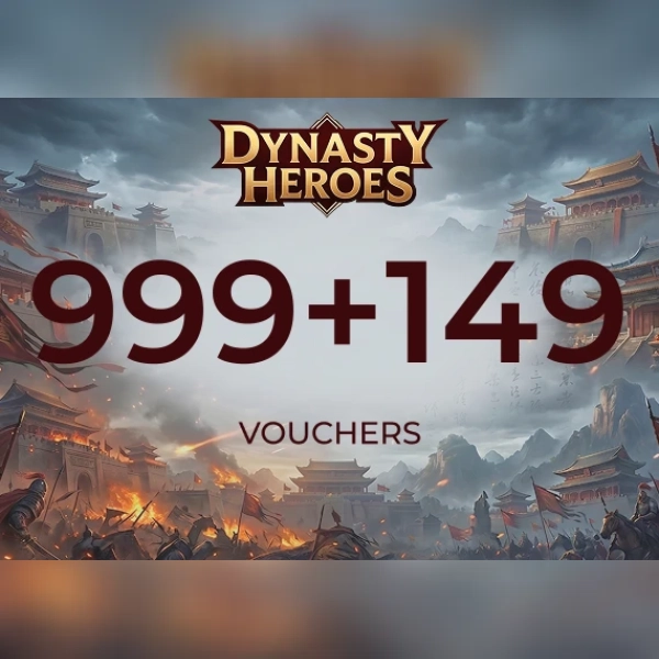 Dynasty Heros - 999 Voucher + 149 Voucher Direct Top-Up - GLOBAL