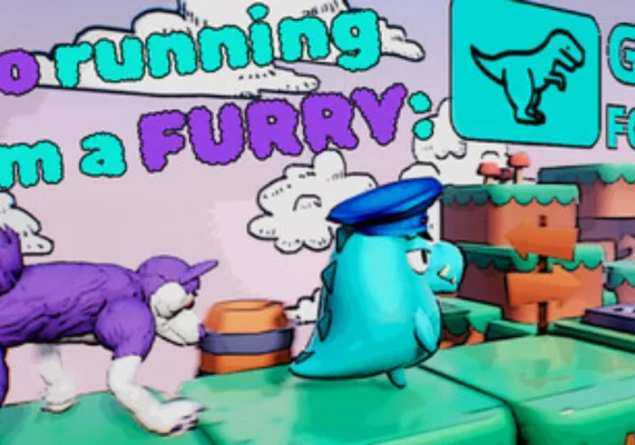 Dino Running from a FURRY: GAMESFORFARM (PC)