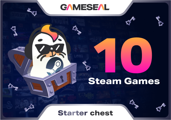 Gameseal 10x Steam games Starter chest (PC) Gameseal 10x Steam games Starter chest (PC)