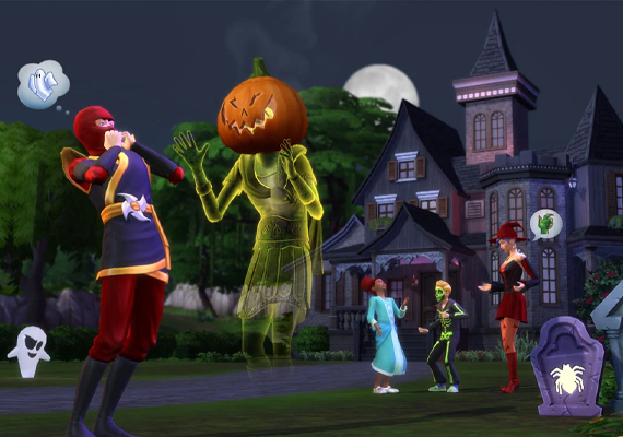 Get into the spirit by donning fresh costumes and applying makeup for a spooky Sims makeover. Get into the spirit by donning fresh costumes and applying makeup for a spooky Sims makeover.