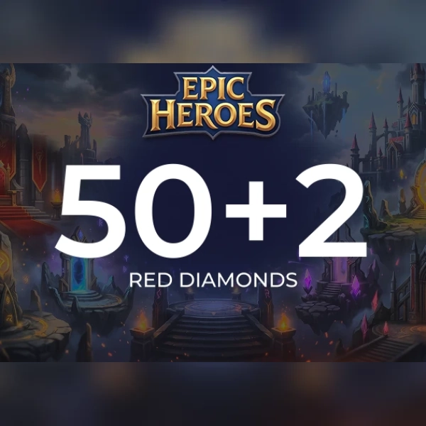 Epic Heroes - X Hero Red Diamond 50 + 2 Red Diamonds Direct Top-Up - GLOBAL