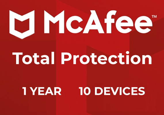 McAfee Total Protection 1 Year 10 Devices McAfee Total Protection 1 Year 10 Devices