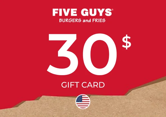 Five Guys Gift Card 30 USD