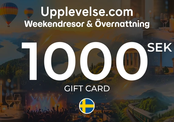 Weekendresor & Övernattning - Upplevelse.com Gift Card 1000 SEK