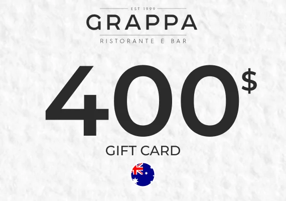 Grappa Ristorante & Bar Gift Card 400 AUD