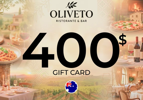 Oliveto Ristorante & Bar Gift Card 400 AUD