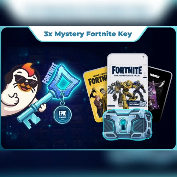 3x Mystery Fortnite Epic Games Keys