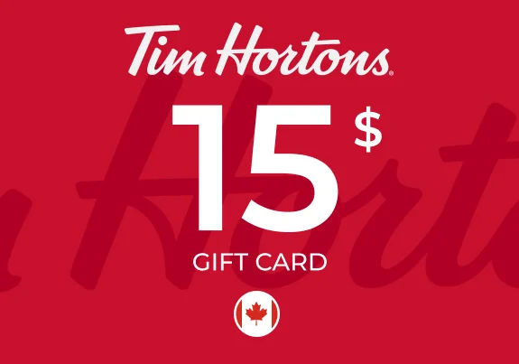 Tim Horton's Gift Card 15 CAD