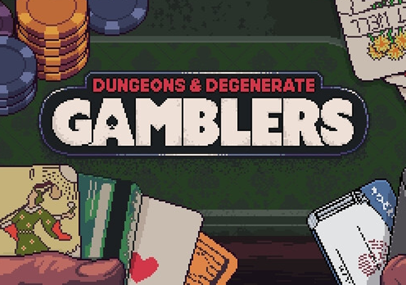 Dungeons & Degenerate Gamblers - Jack's Tavern A pixel art image of a blackjack game screen in a tavern setting. The player's hand shows a Jack of Hearts, a 4 of Diamonds, and a Queen of Spades. The player is prompted to choose a card to add to their deck.