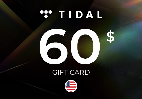 Tidal Gift Card 60 USD (US) Tidal Gift Card 60 USD (US)