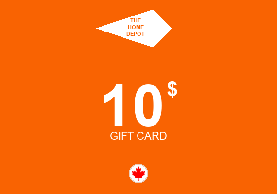 The Home Depot Gift Card 10 CAD