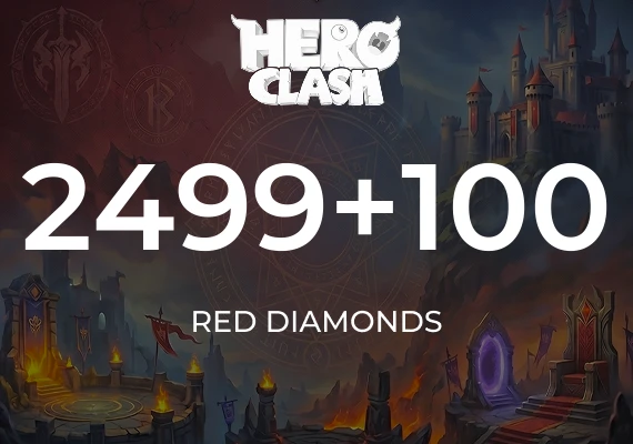 Hero Clash - 2499 + 100 Red Diamonds