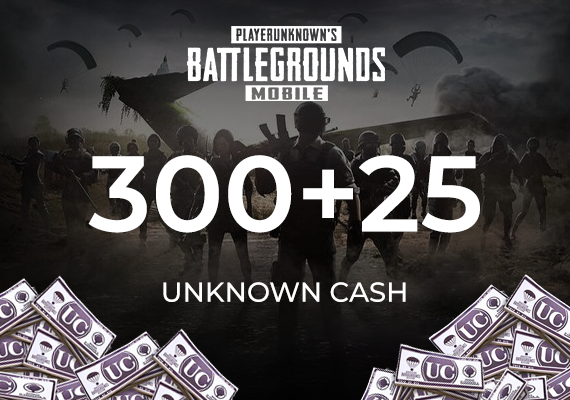 PUBG Mobile 300 + 25 UC (Unknown Cash) Official website PUBG Mobile 300 + 25 UC (Unknown Cash) Official website