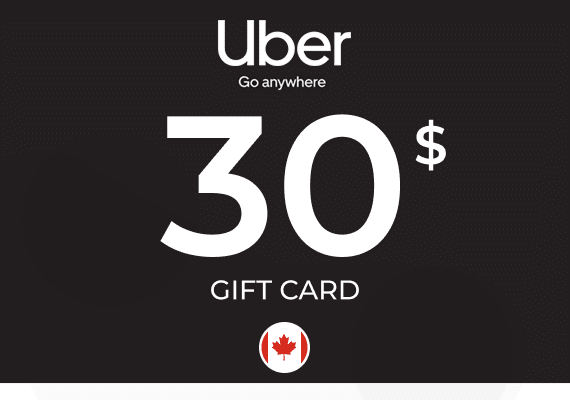 Uber Rides Gift Card 30 CAD