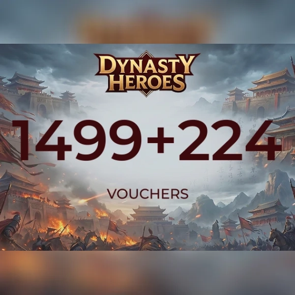 Dynasty Heros - 1499 Voucher + 224 Voucher Direct Top-Up - GLOBAL