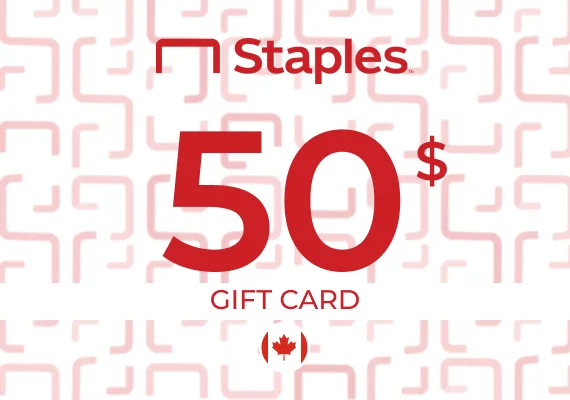 Staples Gift Card 50 CAD