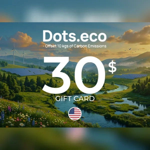 Dots.eco - Offset 10 kgs of CARBON EMISSIONS Gift Card 30 USD Key - UNITED STATES
