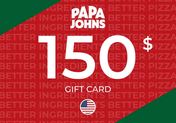 Papa Johns Gift Card 150 USD