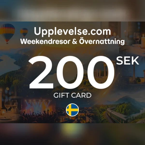 Weekendresor & Övernattning - Upplevelse.com Gift Card 200 SEK Key - SWEDEN