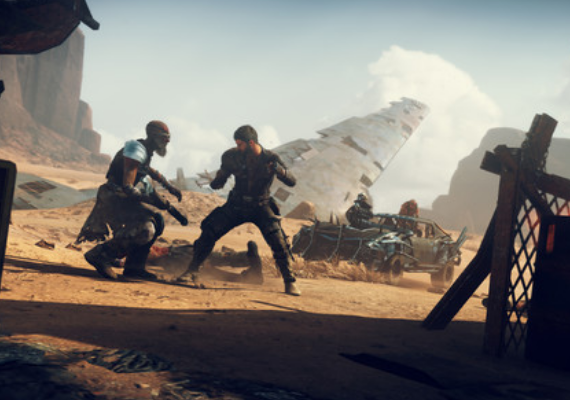 Upgrade your vehicle, the "Magnum Opus," to battle gangs and threats in the dystopian wastelands. Upgrade your vehicle, the "Magnum Opus," to battle gangs and threats in the dystopian wastelands.