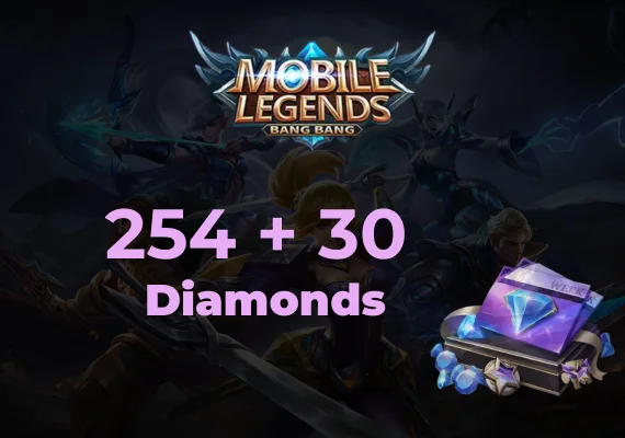 Mobile Legends 254 Diamonds + 30 Bonus Direct Top-Up - GLOBAL