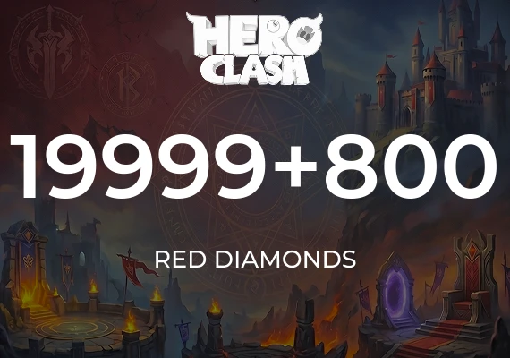 Hero Clash - 19999 + 800 Red Diamonds