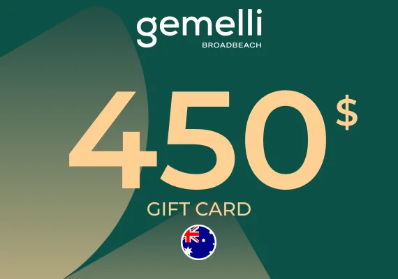 Gemelli Broadbeach Gift Card 450 AUD