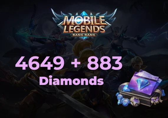Mobile Legends 4649 Diamonds + 883 Bonus Direct Top-Up - GLOBAL