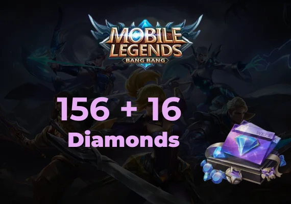 Mobile Legends 156 Diamonds + 16 Bonus Direct Top-Up - GLOBAL